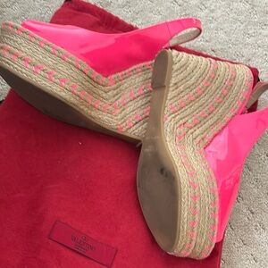 Valentino Women's Pink Wedge Sandals